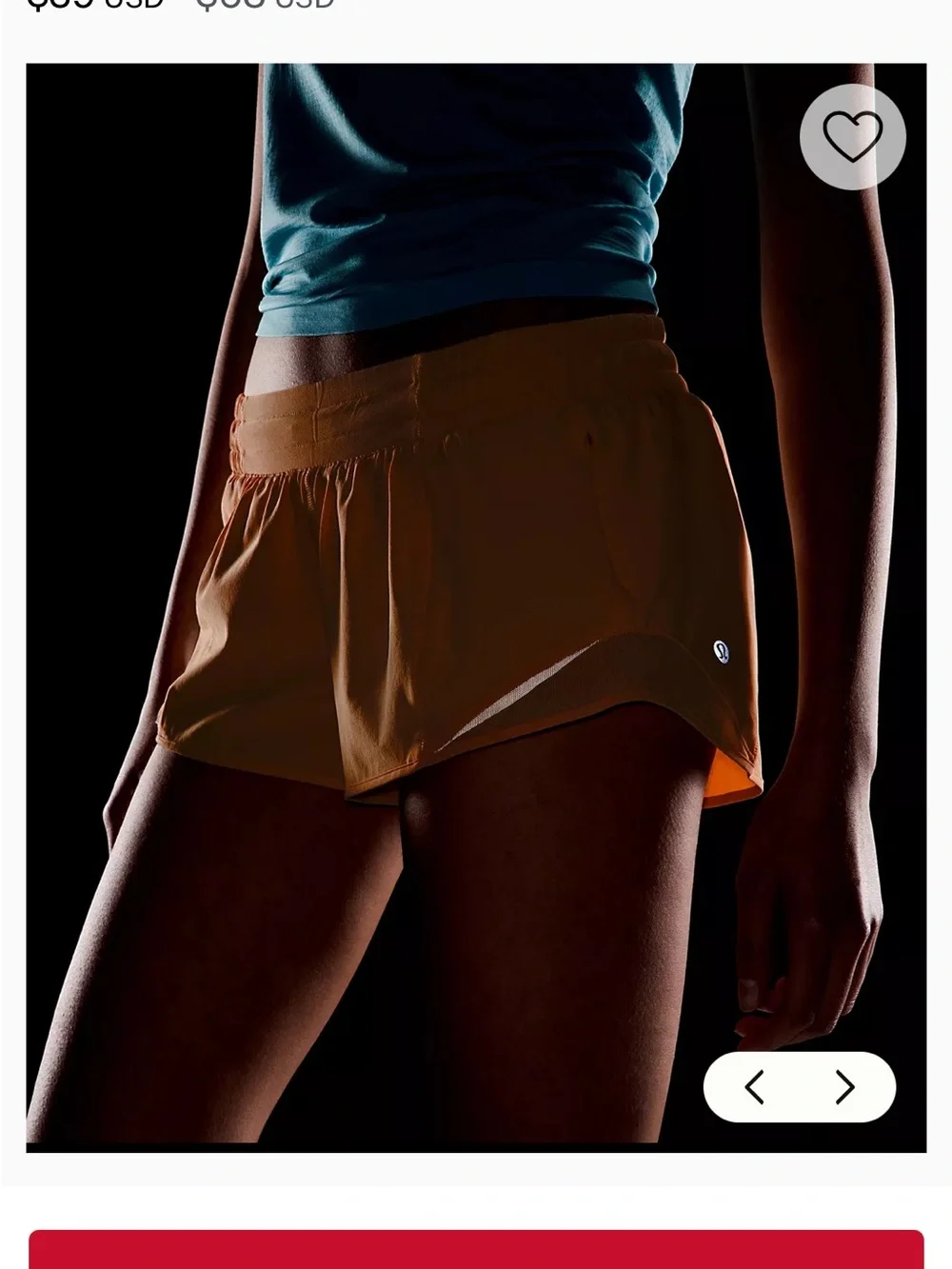 Lululemon Women’s Peach Active Running Shorts - Lightweight Comfort